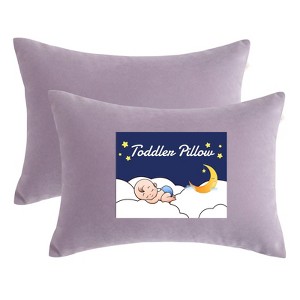 Down Alternative Toddler Pillows, Machine Washable Soft Travel Small Pillows - NTBAY - 1 of 4