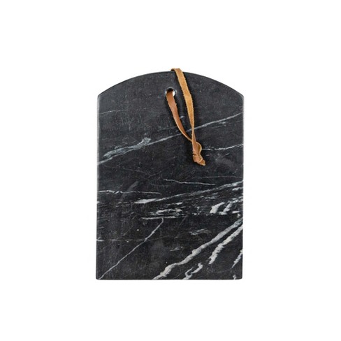 Stone Arrow Pattern - Black & White Marble & Wood #366 Cutting Board