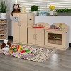 Flash Furniture Children's Wooden Kitchen Set - Stove, Sink and Refrigerator for Commercial or Home Use - Safe, Kid Friendly Design - 2 of 4