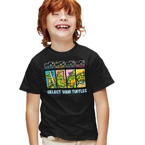 Teenage Mutant Ninja Turtleelect Your Turtles Youth T Shirt, Black - 1 of 4