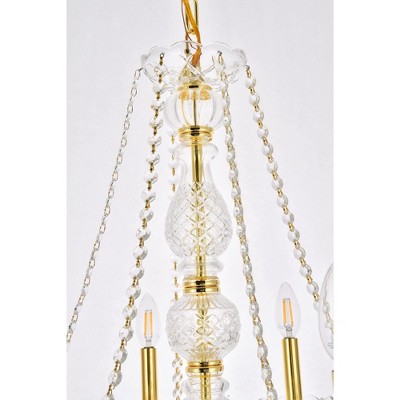 Elegant 24" Chrome Chandelier with Clear Crystal Trim
