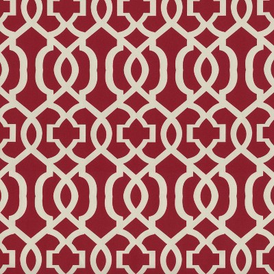 Red and White Geometric Rectangular Outdoor Throw Pillows Set