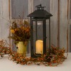 LumaBase Metal Lantern with Battery-Operated Candle - Traditional Black - 3 of 4