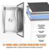 VEVOR Drop in Ice Chest, 24"L x 20"W x 15"H Stainless Steel Ice Cooler, Commercial Ice Bin with Hinged Cover, 40 qt Outdoor Kitchen Ice Bar - 4 of 4