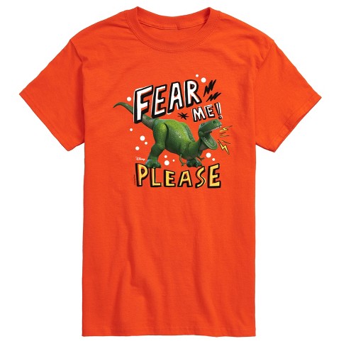 Men's Disney Rex Fear Me Please Short Sleeve Graphic T-shirt - Orange ...