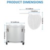 Fryer Grease Bucket, 10 Gal Oil Disposal Caddy with Caster Base, Carbon Steel Rust-Proof Coating, Oil Transport Container - 3 of 4