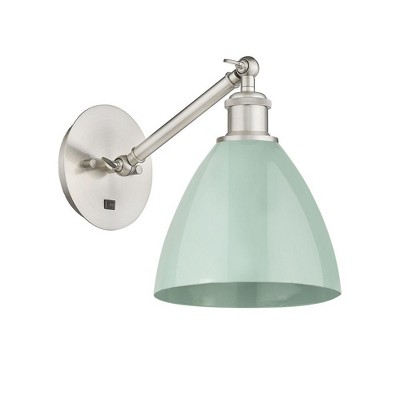 Plymouth Dome - 1 Light Wall Sconce In Industrial Style-13.25 Inches Tall and 7.5 Inches Wide