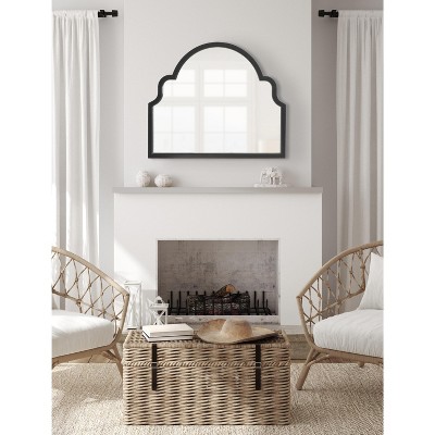 Rectangular Poplar Wood Vanity with Moroccan Arch Frame