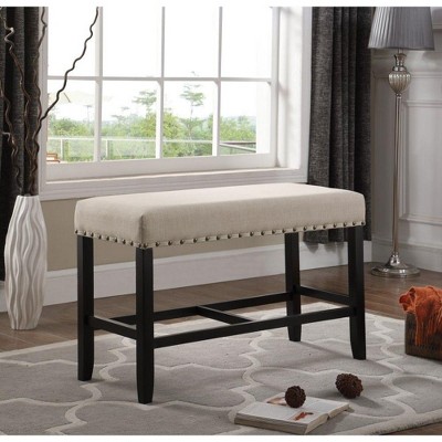 NicBex Upholstered Bench,Dining Bench with Nailhead Trim,Modern Ottoman with Wood Legs for Living Room,Entryway,Kitchen
