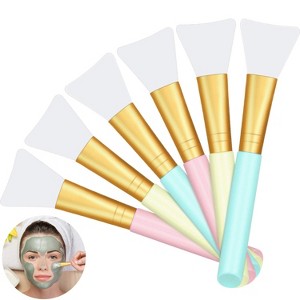 6 Pieces Silicone Face Mask Brushes, Facial Mud Mask Applicator for Sleeping Mask, Mud Mask,Body Lotion - 1 of 4