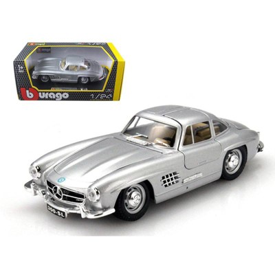 1954 Mercedes Benz 300 SL Gullwing Silver 1/24 Diecast Model Car by Bburago