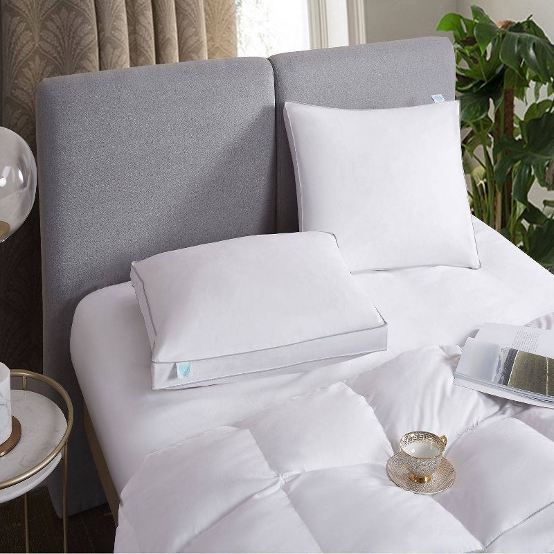 Standard 2pk Feather &#38; Down Bed Pillow White - Martha Stewart, 3 of 6