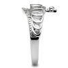 Slickblue Women's Rhodium-Plated Brass Ring with Clear CZ, Heart & Crown Design, Perfect for Valentine's Day, Size 5-10 - 2 of 4