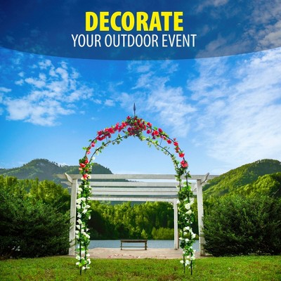 Black Metal Garden Arch Arbor for Climbing Plants