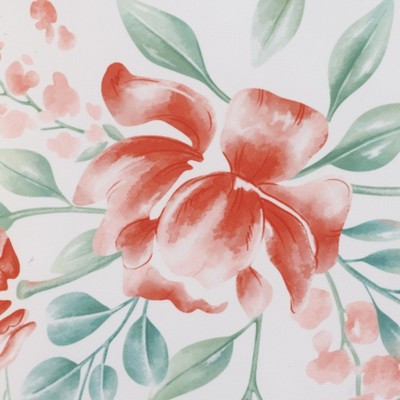 Terracotta Floral Polyester Chaise Lounge Cushion