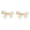Unique Bargains Bow Style 3 Shoelace Charms White 1 Pair - 4 of 4