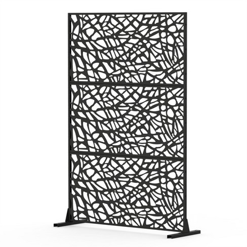 Metal Privacy Screens and Panels with Free Standing,Sun Flower Shape Freestanding Outdoor Indoor Privacy Screen,Decorative Privacy Screen-The Pop Home - image 1 of 4