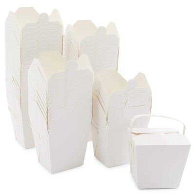 Stockroom Plus 50 Pack Take Out Boxes, White Paper To Go Food Containers (32 oz)