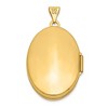 Black Bow Jewelry 14k Yellow Gold 26mm Scroll Domed Oval Locket - 3 of 4