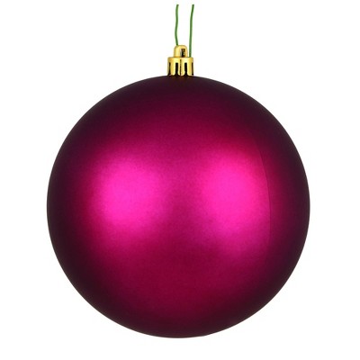 Vickerman 2.4"/24ct Matte Ball Ornament UV Coated Berry Red