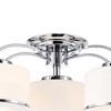 CWI Lighting Frosted 4 Light Drum Shade Flush Mount With Chrome Finish - 4 of 4
