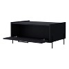 NicBex Coffee Tables for Living Room 15.6" High Minimalistic Rectangle Coffee Tables with  Pull Down Cabinet and Open Shelf, Black - 3 of 4