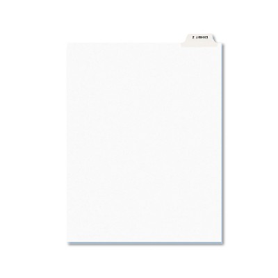 Avery-Style Preprinted Legal Bottom Tab Dividers Exhibit Z Letter 25/Pack 12399