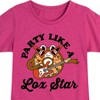 Girls' - Instant Message - Party Like A Lox Star Fitted Short Sleeve Graphic T-Shirt - 2 of 4