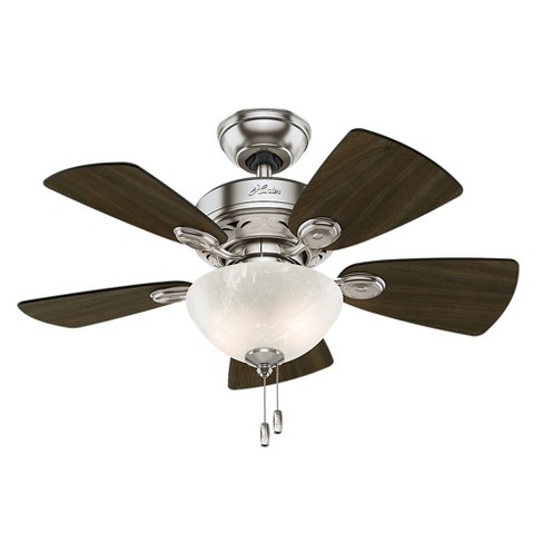 34 Watson Brushed Nickel Ceiling Fan With Light Hunter Fan Target