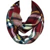 Wrapables Plaid Print Infinity Scarf, Red and Black - image 3 of 4