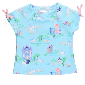 RuffleButts Toddler Girls UPF50+ Active Raglan Bow Shirt - 1 of 2