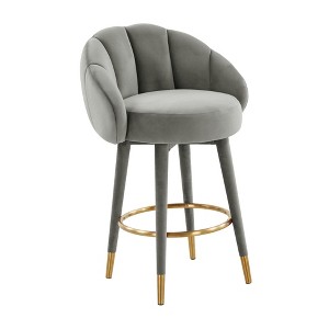 TOV Furniture Myla Velvet Swivel Stool - 1 of 4