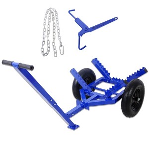 NAYSAYE Log Dolly 440lbs Capacity Heavy Duty Cart with Load Binder and Choker Chain for Easy Log Transport, Blue, 28.3"*34"*50" - 1 of 4