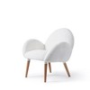 Modern Accent Chair, Arm Chair With Solid Wood Frame, Ergonomic Design Upholstered Chair - 3 of 4