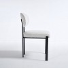 PAGED Modern Dining Chairs Living Room Chairs Set of 2 Upholstered Kitchen Chairs with Black Metal Legs for Dining Room, Kitchen - 3 of 4