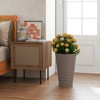 Tangkula 18" Tall Flower Pot Set of 2 w/ Insert Bucket Handle Design Drainage Holes - 2 of 4