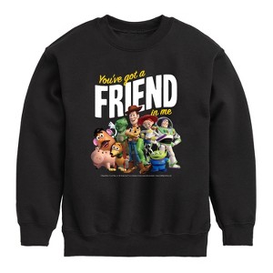Boys' - Toy Story - You've Got a Friend in Me Graphic Long Sleeve Fleece Sweatshirt - 1 of 4