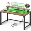 Aheaplus Computer Desk with Charging Station - 4 of 4