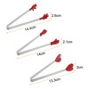 Unique Bargains Stainless Steel Silicone Tips Heart Hand Glove Shape Mini Food Tongs 3 Pcs - 2 of 4