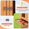 FDW 66 Inch Wood Chicken Coop Chicken House Indoor Outdoor Chicken Cage 2-4 Chickens Waterproof with Egg Box Hen House Pet Hutch Backyard,Natural - 3 of 4