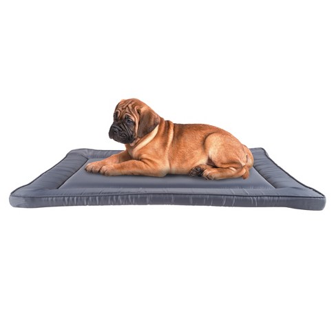 JoicyCo Large Dog Bed Crate Mat 42 in Washable Pet Beds Soft Dog Mattress  Non-Slip Kennel Mats,Grey L