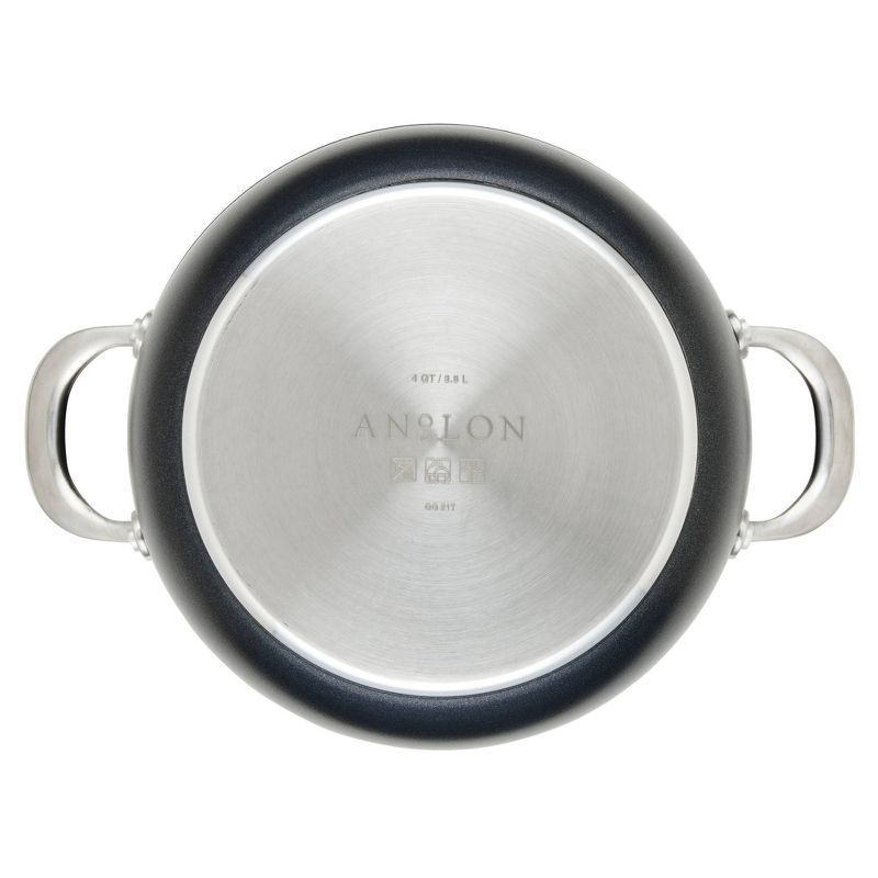 Anolon Ascend 4qt Nonstick Aluminum Casserole Pan with Lid Dark Gray, 3 of 13