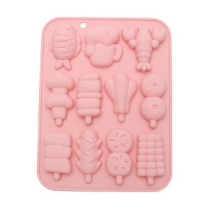 Unique Bargains Chocolate Mould 11-Cavity Seafood BBQ Candy Mould Hand Wash 6.93"x5.28"x0.59" 1 Pc - 1 of 4