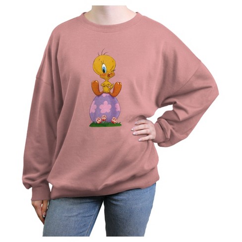 Vintage 90'S Looney Tunes Tweety character sweatshirt, size L, men's cotton white type Vintage Second Hand main image 1