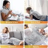 Massaging Heating Pad for Neck and Shoulders and Back, 24" x 35" Large Electric Heating Pad for Back with 3 Heat Levels, 4 Massage Settings - 2 of 4