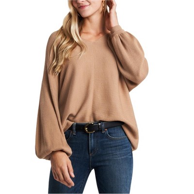 1.STATE Womens Blouson Sleeve Pullover Sweater