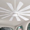 65" Minka Aire Modern Outdoor Ceiling Fan with LED Light Remote Control Textured White Ash Wood Wet Rated for Patio Exterior Porch - 2 of 4