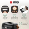 Haden Dorset 2 Slice Wide Slot Stainless Steel Toaster Bundled with 12 Cup Programmable Drip Coffee Maker Coffee Machine, Black & Copper - 3 of 4