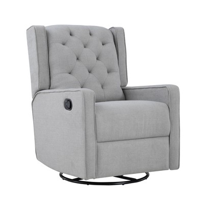 Suite Bebe Bryton Gliding Swivel Recliner Accent Chair - Tufted Pebble ...