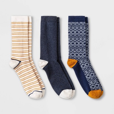 Men's 3pk Fairisle Crew Socks - Goodfellow & Co™ 10-13